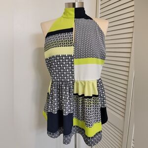 PATTERNED HALTER TOP BY KAARI BLUE NWT